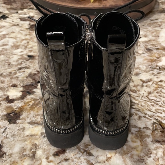 Michael Kors Patent Combat Boots Size 7 - Picture 3 of 3